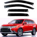 KPY Rain Guards Fit for 2011-2020 Mitsubishi Outlander, Out-Channel Window Visors Vent Wind Deflectors 4PC, Car Accessories for 11-20 Outlander (Excludes Sport Model)