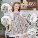 Little Bitty Toddler Girl Dress Cotton Lace Ruffle Sleeve A-line Sleeveless Kids Casual Holiday Party Boho Dresses 3-8 Years (Yellow)