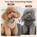 Dog Slicker Brush for Shedding,Dog Brush for Long Haired Dogs & Remove Tangles & Mats,Ergonomic Handle Grooming Like Professional,Beech Wood,M