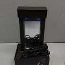 Nature's Mark 10" H Mirrored Waterfall Light Show Tabletop Water Fountain with Natural River Rocks and Color Changing LED Lights (Power Cord Attached)