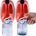 [2 Pack] Laundry Detergent Dispenser Cup Holder & Nozzle Force-Saving Switch, Soap Dispenser,Drip Catcher, for Laundry Room Organization and Storage