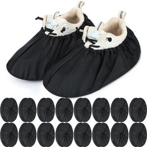 Frienda 16 Pairs Non Slip Reusable Shoe Covers Waterproof Boot Covers for Household Carpet Floor Protection Machine Washable (Large)
