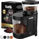 Kaffe Electric Burr Coffee Grinder (5.5oz) w/Adjustable Coarseness Settings - Flat Burr - [New Upgraded Motor ] - Precision Coffee Bean Grinder for Home Use - Black