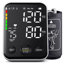 Blood Pressure Monitor Upper Arm Blood Pressure Monitors for Home Use with 2x120 Reading Memory Adjustable Arm Cuff 8.7"-15.7" LED Background Light Large Display Machine with Storage Bag - Black