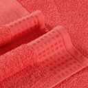 GLAMBURG 100% Cotton Ultra Soft 6 Pack Towel Set, Contains 2 Bath Towels 28x55 Inches, 2 Hand Towels 16x24 Inches & 2 Wash Coths 12x12 Inches, Compact Absorbent Lightweight & Quickdry - Coral Orange