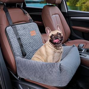 Dog Car Seat Pet Booster Seat Pet Travel Safety Car Seat,The Dog seat Made of Materials is Safe and Comfortable, and can be Disassembled for Easy Cleaning (Gray), 20.86"L x 20.86"W x 7.14"H