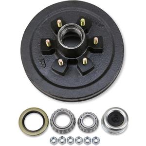 LIBRA One New 12" X 2" Trailer Brake Drum Kit 6 on 5.5" B.C. for 5200-6000 Lbs Axle - 22003K