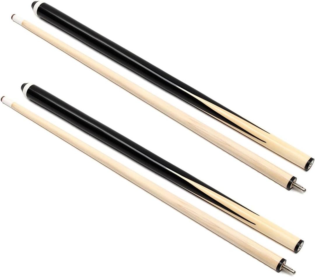 36 Inch/48 Inch/58 Inch Pool Cue Stick Billiard Cue Stick, Hardwood Pool Stick with Different Size/Quantity for Kids Youth Adults, House Bar Pool Sticks for Pool Table (48" Set of 2)
