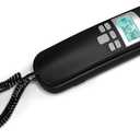 VTech CD1113 Corded Phone for Home Office - Easy-to-Use Telephone with Caller ID/Call Waiting, 13 Speed Dial Keys, No AC Power Required, Flash, Volume Control, Hearing Aid Compatible,Wall-mount, Black
