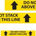 DO NOT STACK ABOVE. NADCO Vinyl Adhesive Tape - Aisle Marking 3x200ft, Black Text on Yellow, 4mil Thick, Acrylic Permanent, W-2 Arrows, -40 to 176 deg F, Industrial Use, 3 Inches Wide x 200 Feet