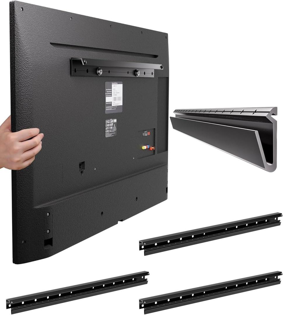 Fulifix 3 Pack Studless Drywall TV Mount for 32-75 Inch TVs, Wall Mounts No Drill TV Bracket up to 150 lbs Max VESA 600x400mm, No Stud TVs Mount fits Most LED LCD Flat Curved Screen TVs & Monitors