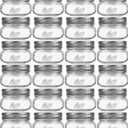 Mason Jars 4oz - 24Pack Glass Jars with Leak Proof & Food Grade Canning Jars for Spices, Dry Food Storage & DIY Crafts, Perfect for Home Cooks, Meal Prep, and Crafting Enthusiasts
