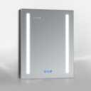 24x30 LED Mirror Defogger, Makeup Mirror 3X, Adjustable Color Temp & Dimmer, Outlets & USB (24x30) (CASE 24x30 IN One Door)