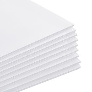 Patelai 6 Pcs 24 x 48 Inches Corrugated Plastic Sheet Corrugated Poster Board 4mm Thick Waterproof Blank Board Sheets Plastic Yard Sign for Garage and Estate Sale, Indoor and Outdoor Use(White)