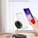 Magnetic Charger Stand for Samsung S26 Ultra/S26+/S26/S25/S24/Z Flip7/Z Flod7 & iPhone Air/17/16/15/14/13/12, Detachable Wireless Charging Station Compatible with MagSafe