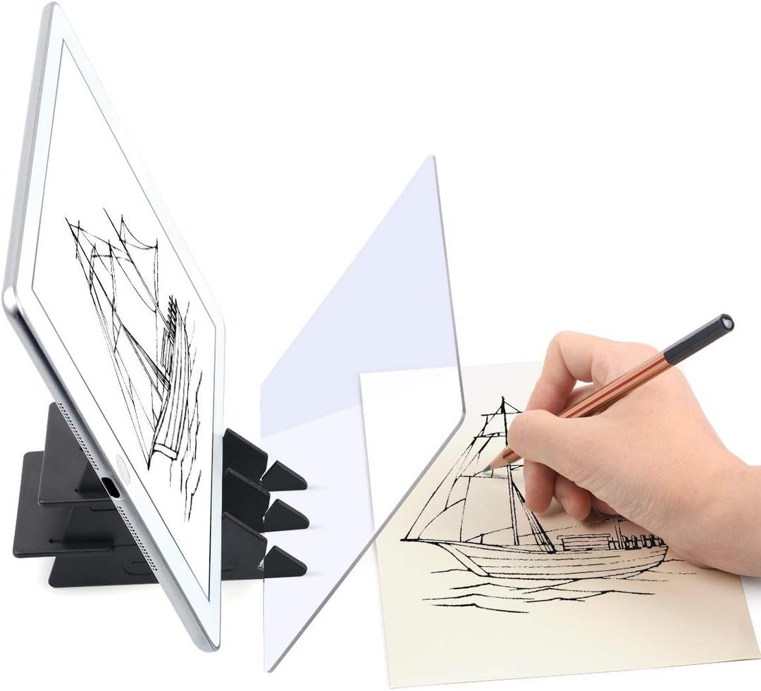 Optical Drawing Board Portable Image Drawing Board Tracing Drawing Projector Painting Board Sketching Tool with PMMA Lens for Kids, Beginners, Artists, etc