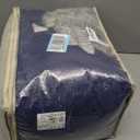 Navy Blue Ceiling Drapes with Lights String for Weddings, 6 Panels 5ftx30ft Sheer Tulle Backdrop Photo Background Drapes for Wedding Ceremony Birthday Party Arch Decoration