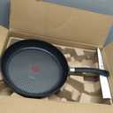 T-Fal Ultimate Hard Anodized Nonstick Fry Pan With Lid 12 Inch, Oven Broiler Safe 400F, Lid Safe 350F, Cookware, Pots and Pans, Kitchen Frying Pans, Skillets, Home, Dishwasher Safe, Onyx