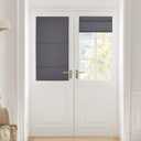 NICETOWN Roman Shades for Windows, Room Darkening French Door Shade, No Drill, Easy Installed Short Curtains, Adjustable Roller Shade, Window Blind, for Office, 1 Panel, 27" W x 48" L, Grey