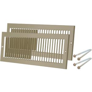 PATIKIL 4" x 14" Duct Opening Vent Cover, Toe Kick Vent Cover HVAC Toe Space Register Grille Return Air Grilles for Home Ceiling Wall Floor, Brown-Outer Size: 5.4" x 15.4"