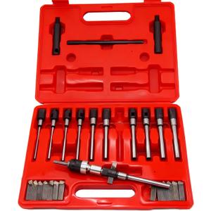 29pcs Valve Seat Cutter Set Single Plane Cutting Boring Cutters Reamer Tool for 22-63mm Dia. Valves, 15-90 Angles Universal Valve Repair Tools for Auto and Small Engine