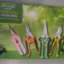 3 Pack Garden Pruning Shears Stainless Steel Blades Handheld Pruners Set with Gardening Gloves