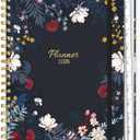2026 Planner, A5 Weekly and Monthly Planners with Tabs, Spiral Bound Daily Calendar 2026 Planner, Agenda Organizers from Jan. to Dec., Hardcover Habit Tracker Journal 6.18" x 8.5"(Black Bloss) 2pcs