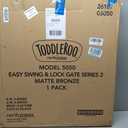 Toddleroo by North States - Easy Swing & Lock Baby Gate Series 2: Hardware Mounted Metal Safety for Stairs & Doorways - Adjustable 28.68 to 47.85 Inches Wide - 31 Inches Tall - Matte Bronze
