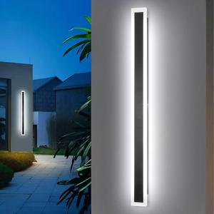 47.2In Modern Outdoor Wall Light for House 3CCT Dimmable Outdoor Wall Sconce Exterior Long LED Wall Light Mount Linear Outside Wall Lights for Garage, Doorway, Porch, Patio, Stairway, 1PC-47.2"*3.1"*2"-Dimmable