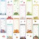 Eaasty 12 Pcs Seasonal Holiday Magnetic Notepads for Refrigerator Gnome Monthly Magnetic Grocery List 9 x 3.5" Magnet Memo Pads 30 Sheets Per Pad Shopping to Do List for January to December