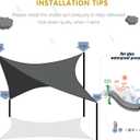 SUNNY GUARD Waterproof Sun Shade Sail 10' x 10' Sky Blue Triangle UV Block Sunshade for Backyard Yard Deck Patio Garden Outdoor Activities and Facility