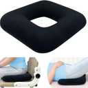 AOSSA Donut Pillow, Butt Cushion for Long Sitting, Bed Sore Pressure Relief Seat Cushions for Butt, Postpartum, Hemorrhoid Tailbone Hip Pain, BBL After Surgery for Sleeping, Portable Chair Cushion Pad