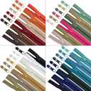 Syhood 24 Colors Zipper Repair Kit, #5 Nylon Coil Sewing Zippers Sewing Supplies Zipper Tape Zippers by the Yard with 96 Pcs Zip Pulls Sliders Purse Hardware for Bags Making(24yard,Dark Morandi)