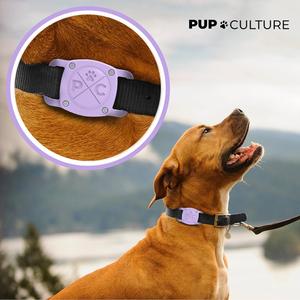 Pup Culture IP68 Waterproof AirTag Dog Collar Holder  2.5X Stronger Than Competitors - Track Your Pet Using Apple AirTag Technology Without a Subscription  Dustproof - Doesnt Hurt Your Collar