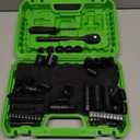 105-Piece 3/8" Drive Impact Socket Set, SAE (5/16 to 3/4 inch) and Metric (8-22mm) 6 Point CR-V Steel Socket Wrench Set, Extension Bars, Universal Joint, Ratchet Handle, Screwdriver Bit Mechanic Tool