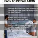 2 x Bed Sheet Holder Straps Fitted Sheet Strap Reliable Mattress Straps Keep Sheets in Place, Elastic Sheet Straps for Firm & Tight Holder for Corners Adjustable Strap for Twin/Full Size Mattress (13FT) (Black)
