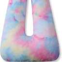 FHSGGP Travel Pillow Car Pillow Kid Car Sleeping The Sleeping Aid for Adults and Kids on Road Trips Kids Travel Pillow Colorful Pink, 28 x 18 x 5.5 inches
