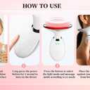 Face Light Therapy Device Facial Massager for Face and Neck, Face culpting Wand with 7 Color, Face and Neck Massager Tool Red-Light-Therapy-for-Face (White)