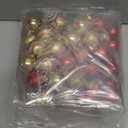 50pcs Christmas Balls 4cm / 1.6" Christmas Tree Hanging Ornaments Xmas Ball Decoration for Xmas Tree Wreath Garland, Red and Gold