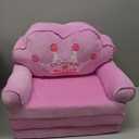 MOONBEEKI Kids Couch Fold Out, Foldable Princess Chair for Toddlers 1-3, Kids Furniture for Playroom, Gift for Birthday Christmas and Halloween, Purple