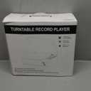 Vinyl Record Player Built-in Stereo Speakers Vintage Turntable Vinyl Records LP Phonograph Belt Drive 3 Speed 3 Size Support Wireless Input RCA Output Auto Stop Tone Adjustment Retro Wooden Walnut Red