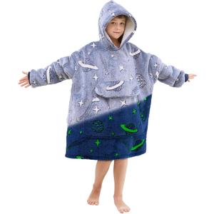UOMNY Wearable Blanket Hoodie for Kids Wearable Blankets, Boys 6-14Y