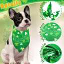 2 x St. Patrick's Day Dog Bandanas 3Pack Lucky Shamrock Costume, Kiss Me I'm Irish Triangle Bibs Adjustable Pet Scarf Accessories for Dogs Cats Medium Green Kerchief Happy Holiday Supplies Outfit