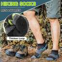 Welwoos 6 Pairs Merino Wool Ankle Hiking Running Socks Compression Support Thick Athletic Low Cut Socks for Women Men (Gray)