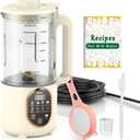 Beyn 10-in-1 Upgraded 60oz Nut Milk Maker Machine with 48-Leaf Titanium BladesAutomatic Plant-Based Milk Maker for Homemade Oat, Soy, Almond, Juice & MoreTemp Hold, Delay Start, Boil &Auto Clean