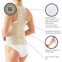 Neo-G Dorsolumbar Support Brace - Back Support For Early Kyphosis, Rounded Shoulders, Posture Correction, Muscular Aches, Lumbar Support - Fully Adjustable - Class 1 Medical Device - Medium - Tan, Medium: 27.6 - 33.5 in
