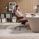 WASJOYE Office Chair Mat for Carpet, Round Chair Mat for Carpet with Non-Slip Studded for Home Office Rolling Chair 36 Inch