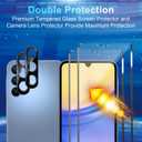 4 x [4+3 Pack Screen Protector Compatible with Galaxy A15 5G, 4 Tempered Glass with 3 Camera Lens Protectors, High Clarity, Anti-Shatter, Bubble Free