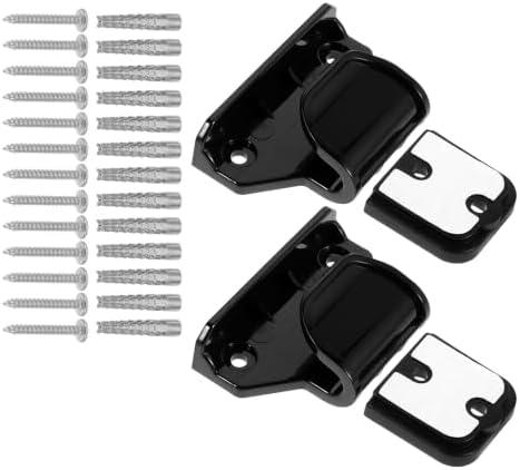 Baby Gate Replacement Hardware for Stairs Secure Installation | Black Plastic Parts, Easy Assembly, Stable Fit, for Fence Repair and Indoor Use