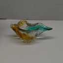 9inch Blown Glass Shell Vase,Handmade Seashell Potpourri Holder Art Glass Conch Seashell Figurine Collectibles Unique Conch Bowl for Home Decor Gift,Colorful (Style-10)